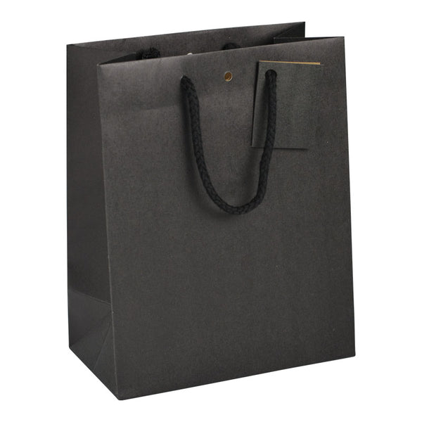 sac papier NOIR INTENSE CLASSIC  luxe 175gr cordon/10