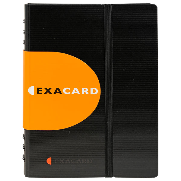 Porte cartes de visite à pochettes détachables Exacard 120 cartes Exactive - 20x14,5cm
