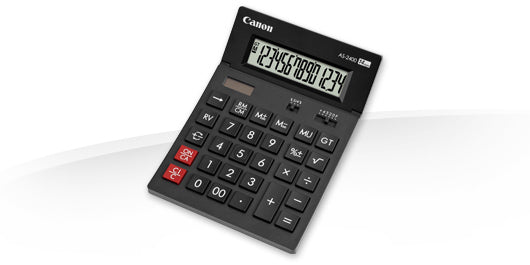 Calculatrice de bureau Canon AS2400 - 14 chiffres - alimentation batterie et solaire