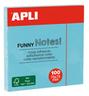 Post It notes autocollantes  FUNNY 75x75 mm bloc de 100 feuilles pastel