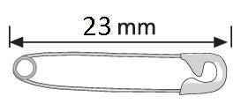 Epingle a nourisse 23mm ARGENT  500u