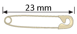 Epingle a nourrisse 23mm DORE  500u