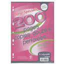 COPIE  doubles perforées   A4 21x29,7 cm  200 pages petits carreaux