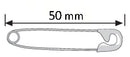 Epingle a nourrisse 50 mm ARGENT 12u