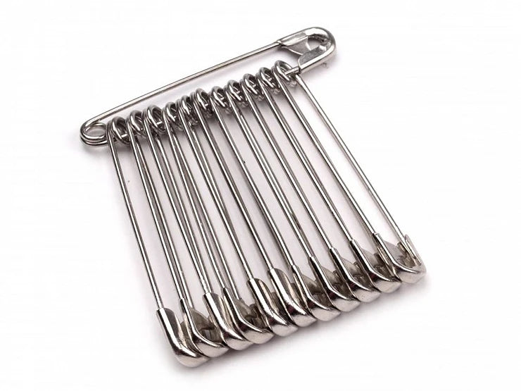 Epingle a nourrisse 50 mm ARGENT 12u