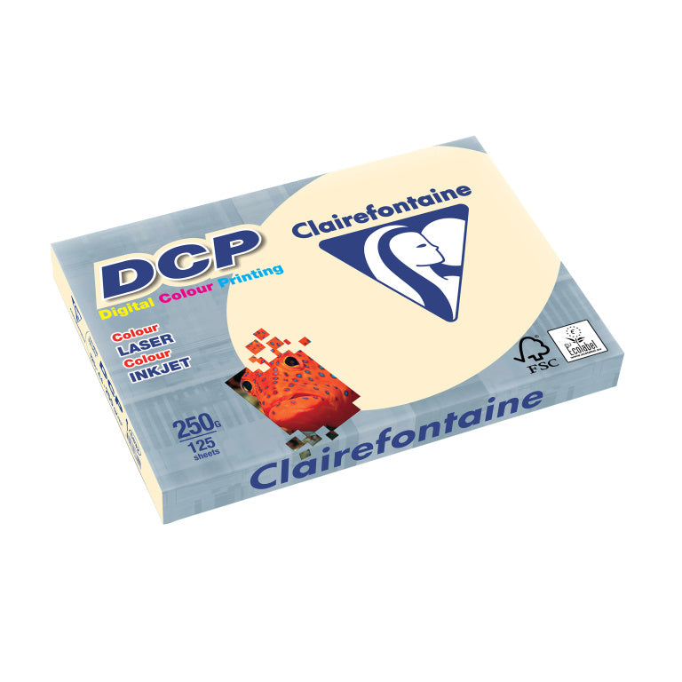 Papier CLAIREFONTAINE DCP  A3 (297x420mm) 250gr/m2  125 feuilles coloris IVOIRE