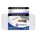 Coffret de poche de 12 demi godets d'aquarelle Aquafine et pinceau  DALER ROWNEY