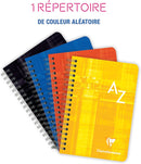 Répertoire spirale  9X14CM 100 pages petits carreaux couleur aléatoire .
