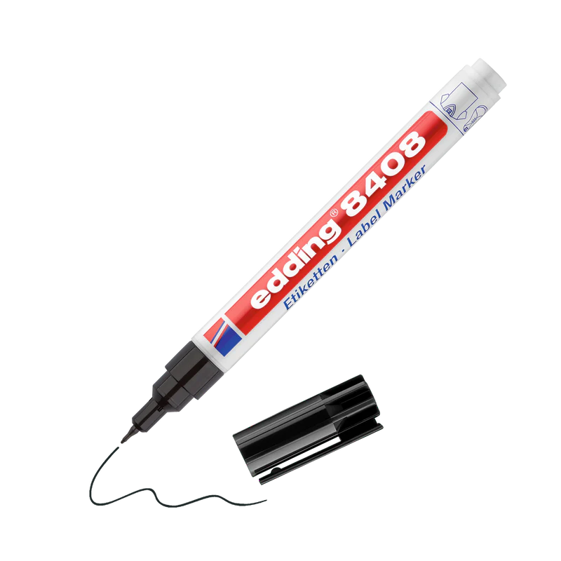 Marqueur  EDDING 8408 set spécial tissu pointe  OGIVE 1mm  noir  Blister