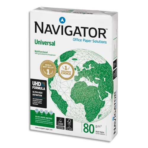 Papier blanc A4 (210x297mm)-80gr/m2 -500 feuilles NAVIGATOR