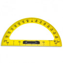 Rapporteur en plastique incassable jaune gradué 50cm avec poignée noire amovible