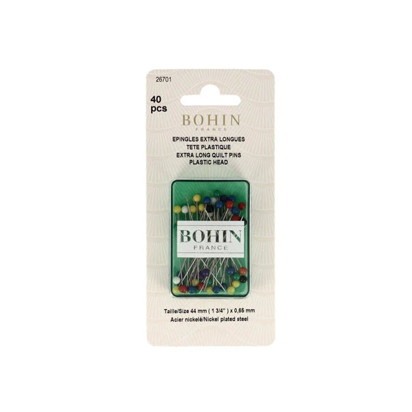 Epingle tete plastique 34mm bte 10gr