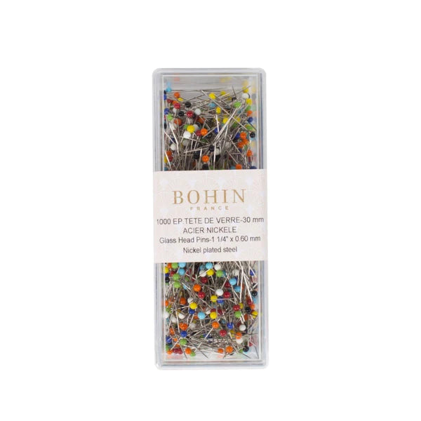 Epingle tete en verre 30mm  bte de 1000pcs