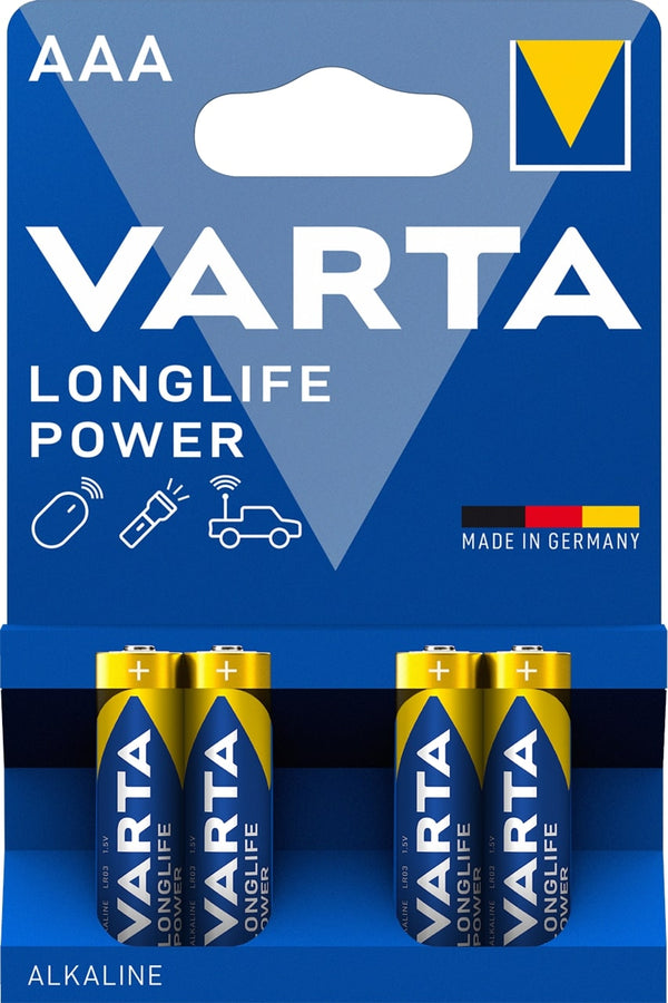 PILES VARTA LONGLIFE Power AAA LR03  Blister 4