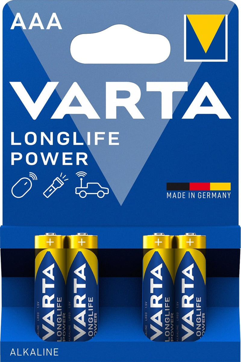 PILES VARTA LONGLIFE Power AAA LR03  Blister 4