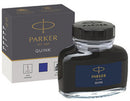 Flacon d'encre PARKER  QUINK, contenu: 57 ml, bleu