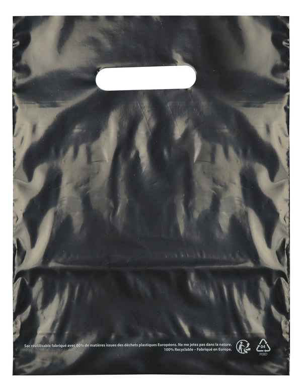 Sac plastique  Couleur poignée découpée 37X45cm par 100