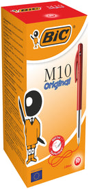 BIC M10 Original Stylos-Bille Rétractables Pointe Moyenne (1,0 mm) -  boite de 50