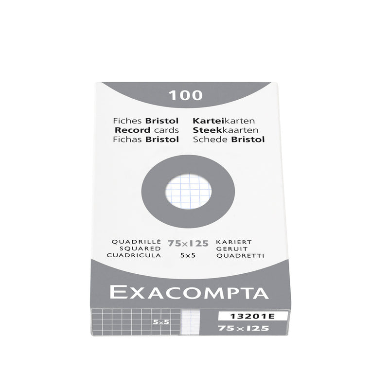 Fiches Bristol 75*125mm Étui de 100 unités