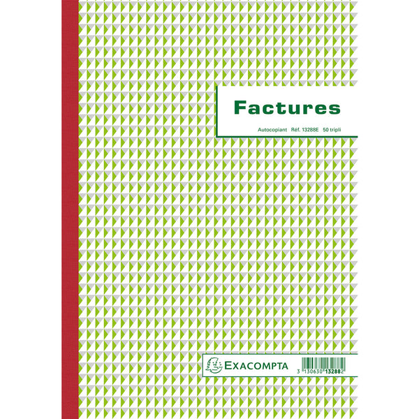 Manifold Factures 29,7x21cm 50 feuillets tripli autocopiants