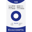 Étui de 100 fiches - bristol uni non perforé 75x125mm