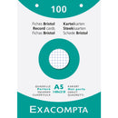 Fiches Bristol 148*210mm Étui de 100 unités