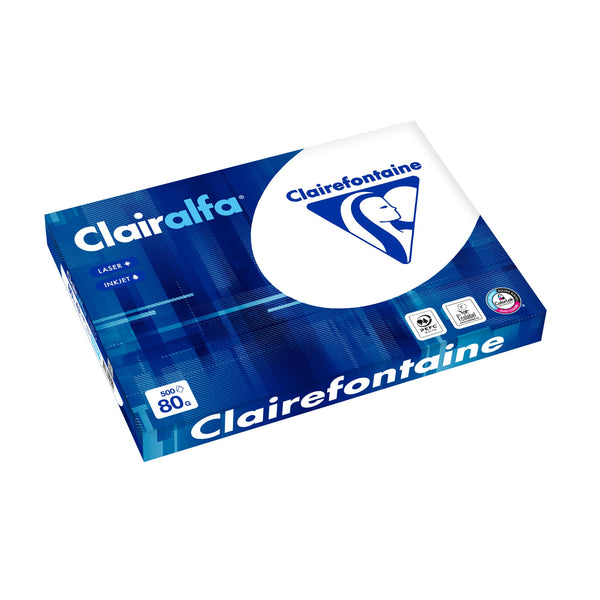 CLAIREFONTAINE  -papier  blanc -A3 (297x420mm) -80gr/m2 -500 feuilles