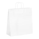 SAC PAPIER  KRAFT BLANC POIGNEES TORSADEES