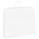 SAC PAPIER  KRAFT BLANC POIGNEES TORSADEES