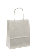 SAC PAPIER PM - 22+10x 31cm Couleur 90gr POIGNEES TORSADEES PAR 50