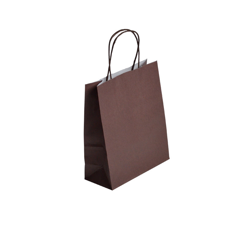 SAC PAPIER MINI -18x8x22 cm Couleur 90gr POIGNEES TORSADEES PAR 50