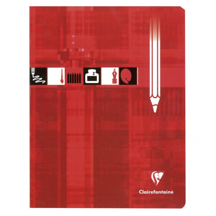 CAHIER DESSIN PIQUÉ 17X22CM 32 PAGES UNI ROUGE