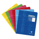 CAHIER PIQUÉ 17X22CM 32 PAGES DOUBLE LIGNE 3MM + INTERLIGNE + MARGE COULEUR ALÉATOIRE