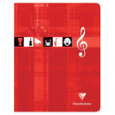 CAHIER MUSIQUE & CHANT PIQUÉ 17X22CM 56 PAGES GRANDS CARREAUX COULEUR ALÉATOIRE