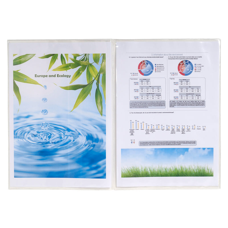 Sachet de 10 étuis de protection doubles polypropylène 12/100e - A4