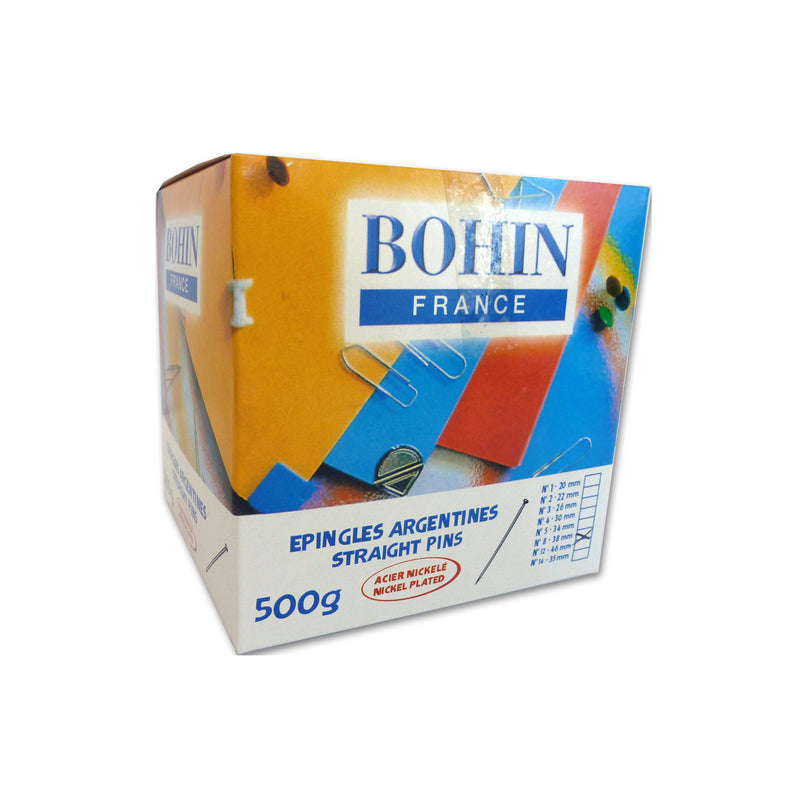 EPINGLE BOHIN FIXE BOITE 500G Nø 8 ARGENTINE POUR ETALAGE