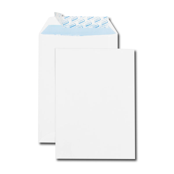Pochettes blanches C5 162x229 90 g/m² bande de protection