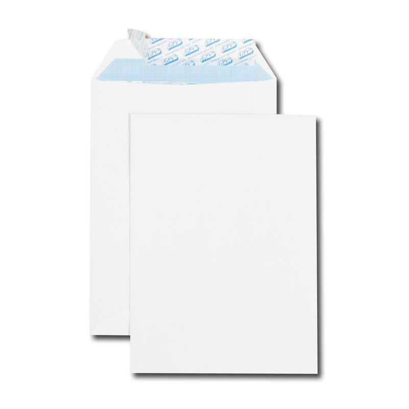 pochettes blanches B5 176x250 90 g/m² bande de protection 500u