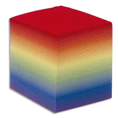 Recharge Bloc cube  papier couleur 90 x 90 mm QUO VADIS