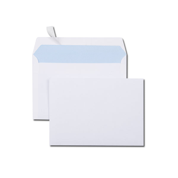 enveloppes blanches C6 114x162 80 g/m² bande de protection boite de 500