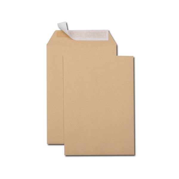 Pochettes kraft brun C5 162x229 90 g/m² bande de protection BOITE DE 500