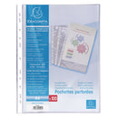 Sachet de 100 pochettes perforées polypropylène lisse 6/100e - A4 bonne qualite