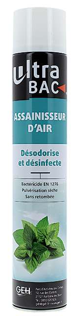 DESODORISANT ASSAINISSEUR D'AIR PRO MENTHE VIRUCIDE AEROSOL SPRAY