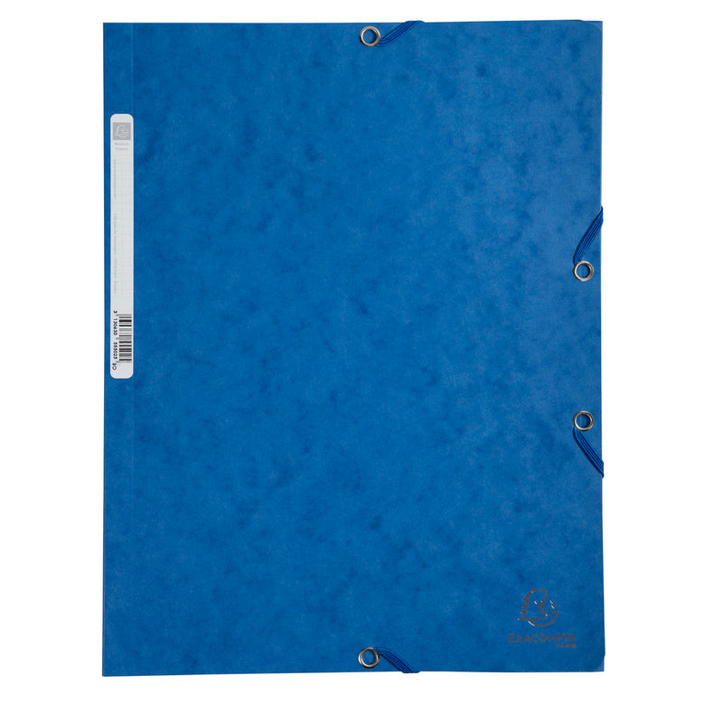 Chemise 3 rabats à élastiques carte lustrée 400g/m2 - A4