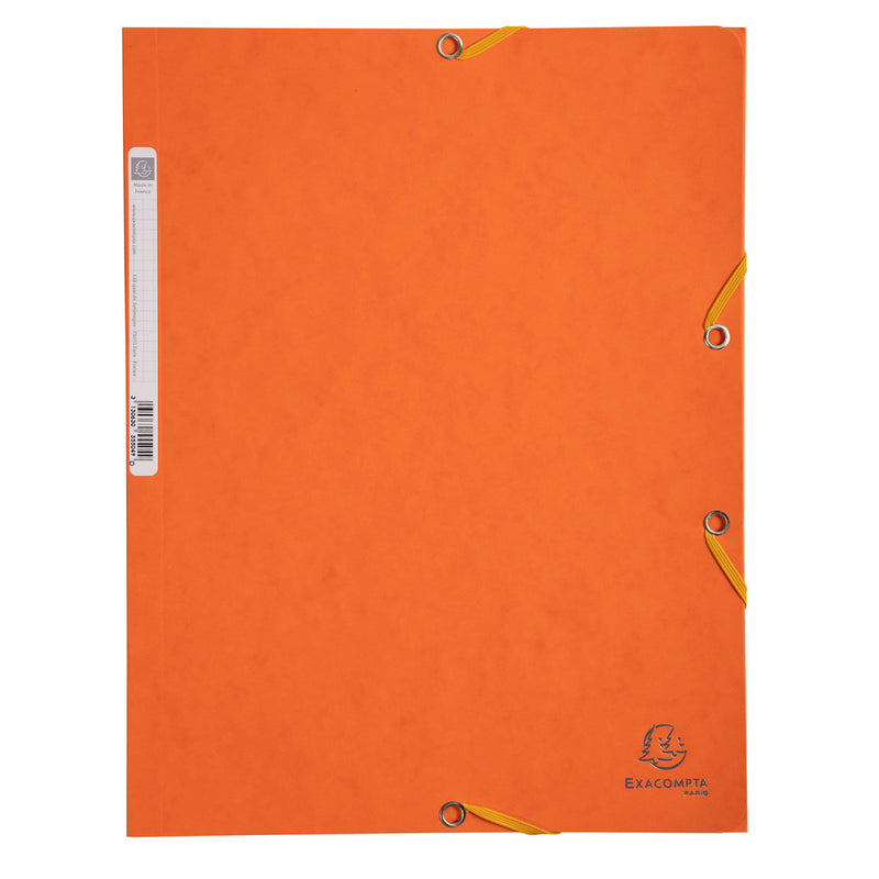 Chemise 3 rabats à élastiques carte lustrée 400g/m2 - A4