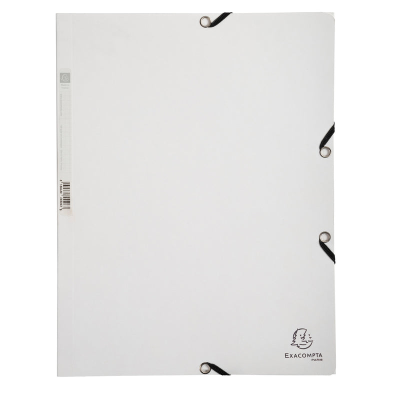 Chemise 3 rabats à élastiques carte lustrée 400g/m2 - A4