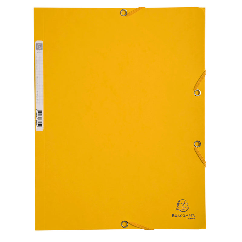 Chemise 3 rabats à élastiques carte lustrée 400g/m2 - A4