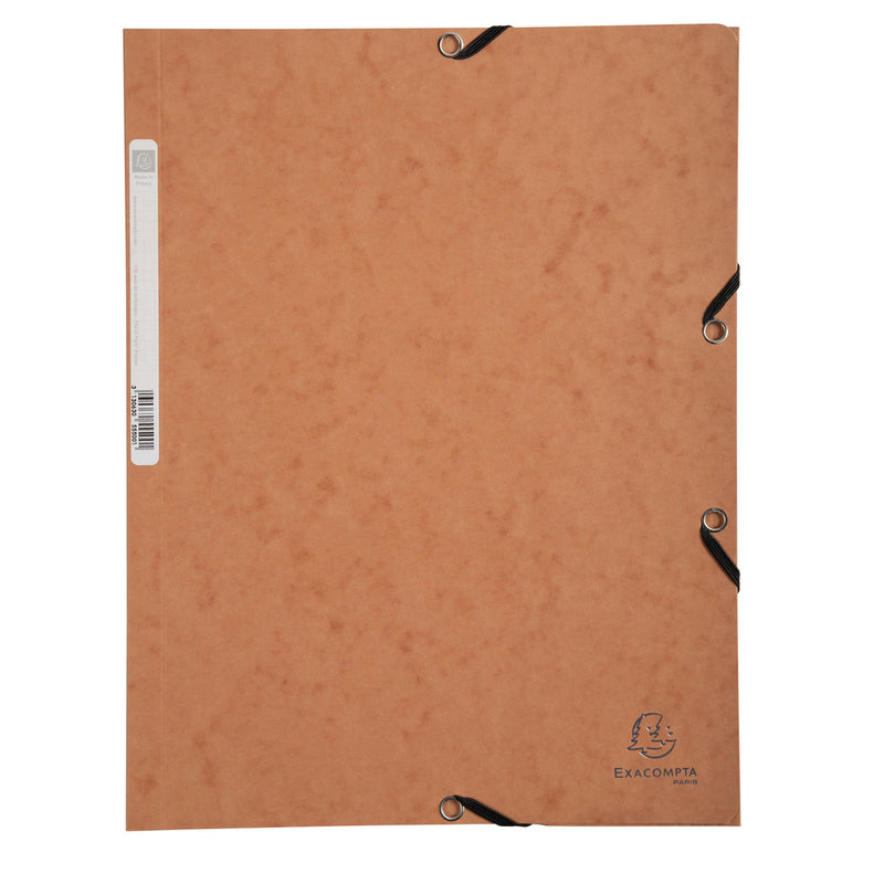 Chemise 3 rabats à élastiques carte lustrée 400g/m2 - A4
