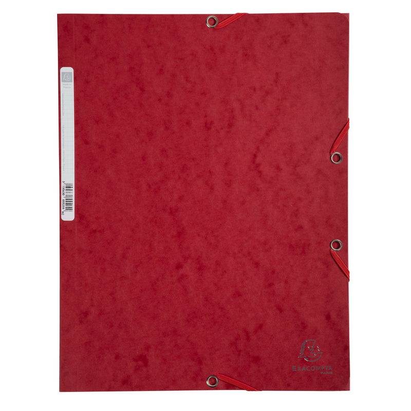 Chemise 3 rabats à élastiques carte lustrée 400g/m2 - A4