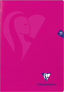 Cahier agrafé Mimesys grands carreaux couverture polypropyléne